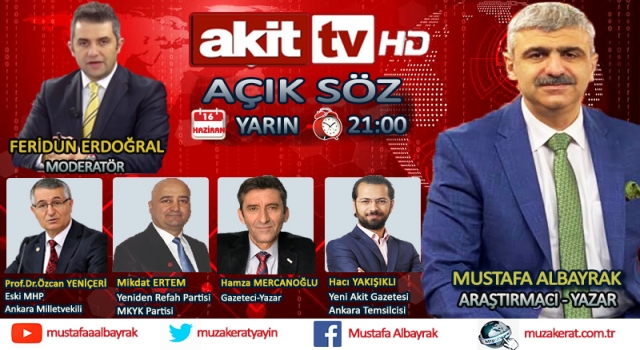 Photo of Genel Yayın Yönetmenimiz Hamza Mercanoğlu yarın “Akit TV’de”